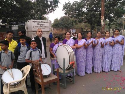  The school students brought color to the mammothothon | शालेय विद्यार्थ्यांनी आणली लोकमत महामॅरेथॉनमध्ये रंगत