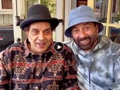 Dharmendra shared video thanking son sunny deol for the US trip he enjoyed | धर्मेंद्र यांनी शेअर केला Video, सनी देओलचे मानले आभार; कारण काय?