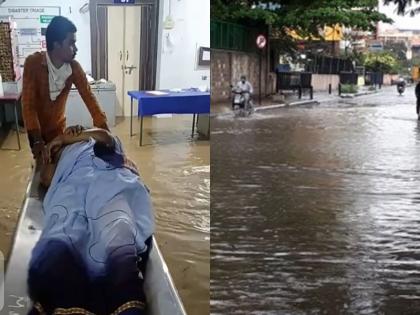 Rainwater seeped into medical college, great care of patients in jalgaon | वैद्यकीय महाविद्यालयात शिरले पावसाचे पाणी, रुग्णांची मोठी हेळसांड