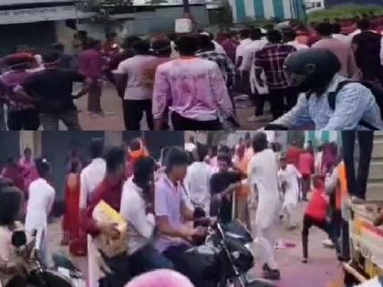 Stone pelting during immersion procession in Phaltan Satara 13 activists of both the groups arrested | Satara: फलटणमध्ये विसर्जन मिरवणुकीत दगडफेक; दोन्ही मंडळांच्या १३ कार्यकर्त्यांना अटक Stone pelting during immersion procession in Phaltan Satara 13 activists of both the groups arrested | Satara: फलटणमध्ये विसर्जन मिरवणुकीत दगडफेक; दोन्ही मंडळांच्या १३ कार्यकर्त्यांना अटक