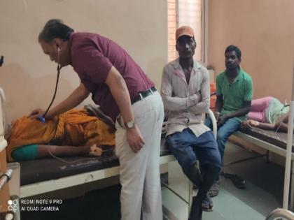 Meat poisoning, one woman dies, 13 hospitalized; incident in Paithan | मांसाहारातून विषबाधा, एका महिलेचा मृत्यू तर १३ रुग्णालयात भरती; पैठणमधील घटना Meat poisoning, one woman dies, 13 hospitalized; incident in Paithan | मांसाहारातून विषबाधा, एका महिलेचा मृत्यू तर १३ रुग्णालयात भरती; पैठणमधील घटना