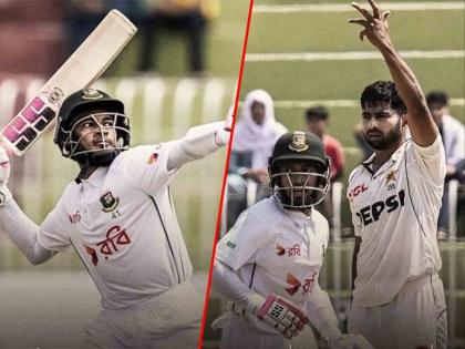 Pakistan vs Bangladesh 1st Test Mushfiqur Rahim's Century Powers Bangladesh Leads Rawalpindi Test Against Pakistan | पाकनं धावांचा डोंगर उभारला; पण बांगलादेशनं तो डोंगर पोखरून दाखवला!