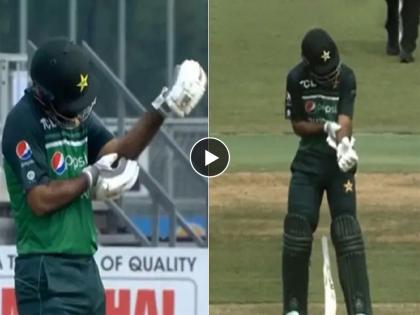 PAK vs NED Pakistan's Fakhar Zaman was stung by a bee during in a 1st odi live match | PAK vs NED: शतकवीर पाकिस्तानच्या खेळाडूला लाईव्ह सामन्यात मधमाशीने घेतला चावा, व्हिडीओ व्हायरल 