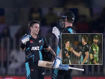 pak vs nz New Zealand won the last match of the 5-match Twenty20 series to draw the series 2-2, Mark Chapman scored a century to defeat Pakistan   | न्यूझीलंडने पाकिस्तानच्या तोंडचा घास पळवला; शेजाऱ्यांच्या स्वप्नांचा केला चुराडा, पाकने गमावली मालिका