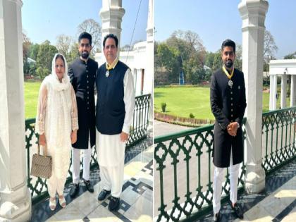 pakistan cricket team captain Babar Azam conferred with Sitara-e-Imtiaz, see here photo  | बाबर आझमला मिळाला पाकिस्तानचा प्रतिष्ठित नागरी पुरस्कार; ठरला सर्वात तरुण क्रिकेटपटू