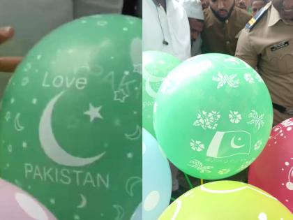 'Love Pakistan' balloons in Solapur; The Muslim brothers caught the seller, handed him over to the police | सोलापुरात 'लव्ह पाकिस्तान' लिहिलेले फुगे; मुस्लिम बांधवांनी विक्रेत्याला पकडले, पोलिसांच्या ताब्यात दिले