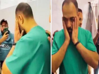 Israel Hamas War: While treating the wounded, the doctor came across the body of his son; WATCH THE PAINFUL VIDEO... | जखमींवर उपचार करताना डॉक्टरासमोर आला स्वत:च्या मुलाचा मृतदेह; पाहा वेदनादायक VIDEO...