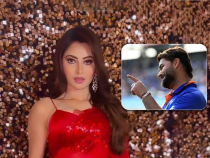 urvashi-rautela-shared-video-in-red-sari-looking-hot-users-comments-saying-rishabh-pant | Urvashi Rautela : उर्वशी रौतेलाचा 'बेशरम रंग', लाल साडीत व्हिडिओ केला शेअर, युझर्स म्हणाले, 'रिषभ पंत....