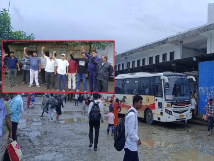 Mixed response to indefinite agitation by ST employees; some buses start after noon | परभणीत एसटी कर्मचाऱ्यांच्या बेमुदत आंदोलनास संमिश्र प्रतिसाद; दुपारनंतर काही बस सुरू