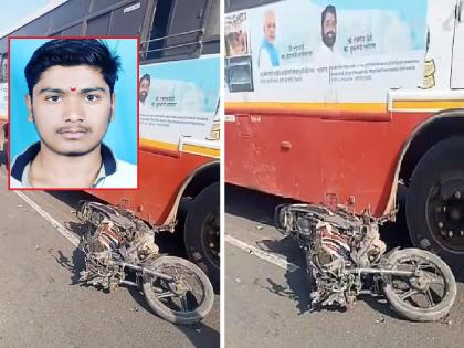 Two-wheeler-bus fatal accident near Gangakhed; Grandfather and grandson died on the spot | गंगाखेडजवळ दुचाकी- बसचा भीषण अपघात; आजोबा आणि नातवाचा जागीच मृत्यू