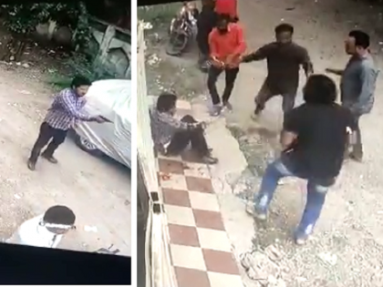 Thrilling! Sword attack of 6 people on the shooter | Video : थरारक ! गोळीबार करणाऱ्यावर ६ जणांचा तलवारीचा हल्ला