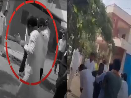 VIDEO : Sharad Pawar group leader beaten up by Dhananjay Munde supporters; Protest by NCP | VIDEO : परळीत शरद पवार गटाच्या नेत्याला मुंडे समर्थकांची मारहाण; राष्ट्रवादीकडून निषेध...