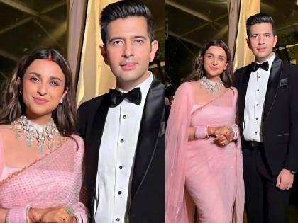 first pic of parineeti chopra raghav chadha after wedding | Parineeti-Raghav Wedding : परिणीती चोप्रा आणि राघव चढ्ढा यांचा शाही लग्नानंतर पहिला फोटो आला समोर