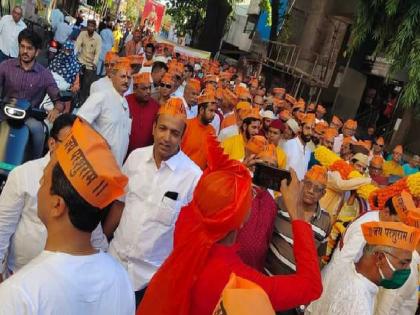 A procession by the entire Brahmin community in Kolhapur | परशुराम जयंतीनिमित्त कोल्हापुरात सकल ब्राह्मण समाजातर्फे शोभायात्रा