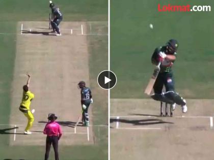 pak vs aus 1st odi match updates pat Cummins wins the battle against Kamran Ghulam | AUS vs PAK : पाकिस्तानी खेळाडूला अतिआत्मविश्वास नडला; पॅट कमिन्सनं करेक्ट कार्यक्रम केलाच!