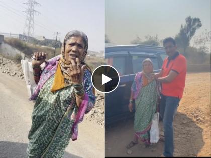 sandeep pathak marathi actor gave lift to aged woman and takes her blessings video viral | संदीप पाठकने आज्जींना दिली लिफ्ट, नंतर असं काही बोलला की आज्जीबाईंना आलं रडू, VIDEO व्हायरल