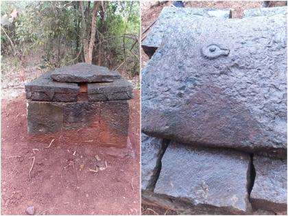 Discovery of unknown Samadhi in the forest near Pavangad kolhapur panhala | पावनगडाजवळील जंगलात अज्ञात समाधीचा शोध 