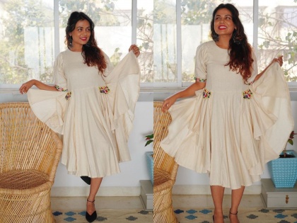 Prathana Behere shared video in Off white dress | प्रार्थना बेहरे ऑफ व्हाइट रंगाच्या ड्रेसमध्ये दिसली थिरकताना, पहा तिचा हा व्हिडीओ