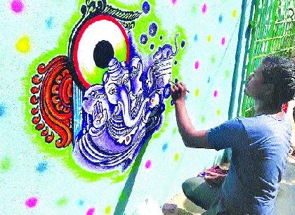 Painter's 'shutter down' due to ban on 'thermocol': Handicrafts on the Plains | ‘थर्माकॉल’ बंदीमुळे पेंटरचे ‘शटर डाऊन’: फलकांवरील हस्तकला झाली हद्दपार