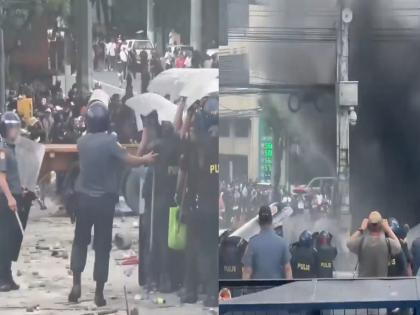 After Nepal, now protests against the government in the Philippines too; Thousands of people gathered on streets | नेपाळनंतर आता फिलीपिन्समध्येही सरकारविरुद्ध निदर्शने; हजारो लोक रस्त्यावर उतरले, कारण काय? After Nepal, now protests against the government in the Philippines too; Thousands of people gathered on streets | नेपाळनंतर आता फिलीपिन्समध्येही सरकारविरुद्ध निदर्शने; हजारो लोक रस्त्यावर उतरले, कारण काय?