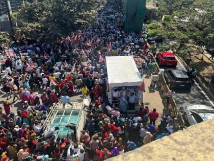 leave bjp movement ncp in Pimpri thousands march in front of pimpri chinchwad municipal corporation | Video: पिंपरीत राष्ट्रवादीचे ‘चले जाव भाजप’ आंदोलन; हजारो कार्यकर्त्यांचा महापालिकेसमोर महामोर्चा