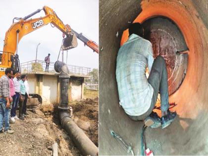 Long delay in cross connection of water channels; Chhatrapati Sambhajinagar is still waterless | जलवाहिनींच्या क्रॉस कनेक्शनला मोठा विलंब; छत्रपती संभाजीनगरात आजही निर्जळी