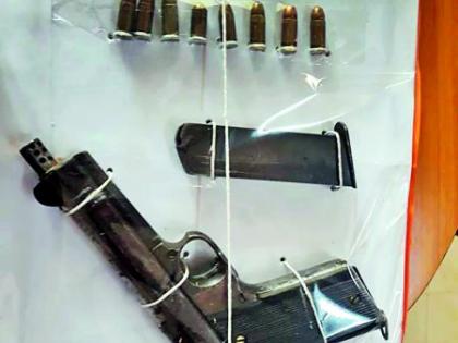 In Nagpur at Jaripatka seized pistols and cartridges | नागपुरातील जरीपटक्यात पिस्तुल आणि काडतूस जप्त