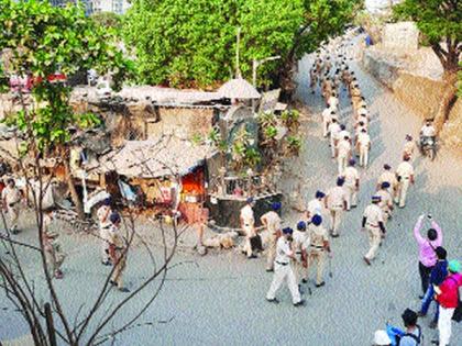 Now sit at home; Long march of Mumbai police | आता तरी घरी बसा; मुंबई पोलिसांचा लाँग मार्च