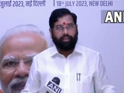 maharashtra cm eknath shinde first reaction after attend nda meeting in delhi | “इंडिया म्हणजे भारत अन् भारत म्हणजे मोदी”; NDA बैठकीनंतर CM शिंदेंची पहिली प्रतिक्रिया