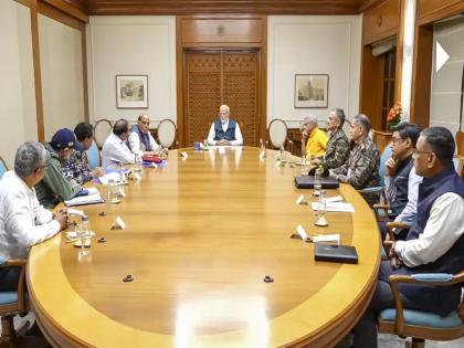 will give befitting reply to terror attack on india as an act of war pm narendra modi holds high level meeting | भारतावरील दहशतवादी हल्ला युद्धकृती मानून देणार चोख उत्तर; PM मोदींनी घेतल्या उच्चस्तरीय बैठका will give befitting reply to terror attack on india as an act of war pm narendra modi holds high level meeting | भारतावरील दहशतवादी हल्ला युद्धकृती मानून देणार चोख उत्तर; PM मोदींनी घेतल्या उच्चस्तरीय बैठका