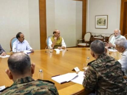 After ceasefire, PM Modi holds high-level meeting, all three army chiefs, Ajit Doval, Rajnath Singh present | युद्धविराम पंतप्रधान मोदींनी घेतली उच्चस्तरीय बैठक, तिन्ही लष्करप्रमुखांसह अजित डोवाल, राजनाथ सिंहांची उपस्थिती After ceasefire, PM Modi holds high-level meeting, all three army chiefs, Ajit Doval, Rajnath Singh present | युद्धविराम पंतप्रधान मोदींनी घेतली उच्चस्तरीय बैठक, तिन्ही लष्करप्रमुखांसह अजित डोवाल, राजनाथ सिंहांची उपस्थिती