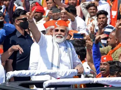 Prime Minister Narendra Modi said that I am overwhelmed by the election results in Gujarat. | Thank you Gujarat! गुजरातमध्ये नवा विक्रम, हिमाचलमध्ये पराभव; नरेंद्र मोदींनी केलं ट्विट, म्हणाले...