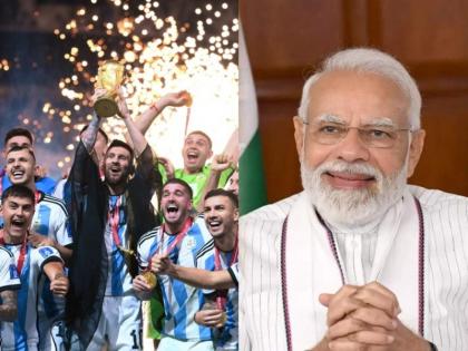 FIFA World Cup Final 2022: Indian Prime Minister Narendra Modi has congratulated the Argentina team for winning the FIFA World Cup. | FIFA World Cup Final 2022: 'हा सर्वात थरारक फुटबॉल सामना म्हणून...'; नरेंद्र मोदींनीही अंतिम सामन्याचा लुटला आनंद