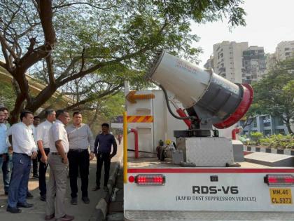 Deployment of Multipurpose Dust Suppression Vehicle for Pollution Control, an initiative of Panvel Municipal Corporation | प्रदुषण नियंत्रणासाठी मल्टीपर्पज डस्ट सप्रेसशन व्हेइकलचा उतारा, पनवेल महापालिकेचा उपक्रम