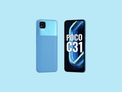 Poco c31 launched in india know feature specs price sale offer discount  | फक्त 8,499 रुपयांमध्ये POCO C31 स्मार्टफोन लाँच; बजेटमध्ये देणार धमाकेदार स्पेसिफिकेशन्स 