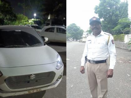 It will work even if you lose your life but Even after 800 meters the police stopped the car | 'जीव गेला तरी चालेल पण...' ८०० मीटर फरफटत जाऊनही पोलिसाने थांबवली गाडी