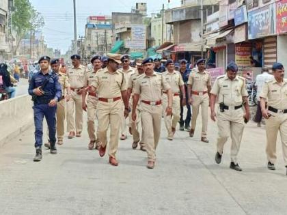 Root of two thousand police; Big convoy of vehicles | दोन हजारांवर पोलिसांचा रूट मार्च; वाहनांचाही मोठा ताफा