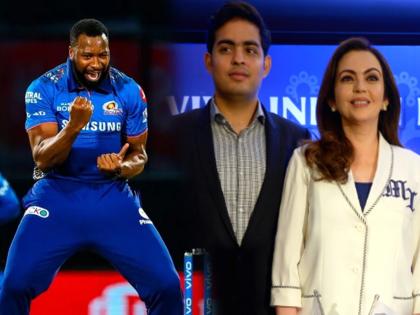 IPL 2022 Pollard does this special thing which will make Mumbai Indians owner Nita Ambani and Akash Ambani more happy relaxed | Pollard, IPL 2022: Mumbai Indiansच्या किरॉन पोलार्डने केलं असं खास काम की संघमालक Nita Ambani अन् Akash Ambani देखील एकदम खुश