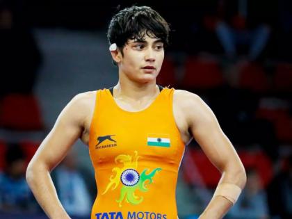 Commonwealth Games 2022 Wrestling : Pooja Gehlot takes BRONZE, The silver medallist at the 2019 U23 World Championships has won the first wrestling medal of the day | Commonwealth Games 2022 : पूजा गेहलोतची 'मगर मिठी', स्कॉटलंडच्या कुस्तीपटूला हार मानण्यास पाडले भाग अन् जिंकले पदक 