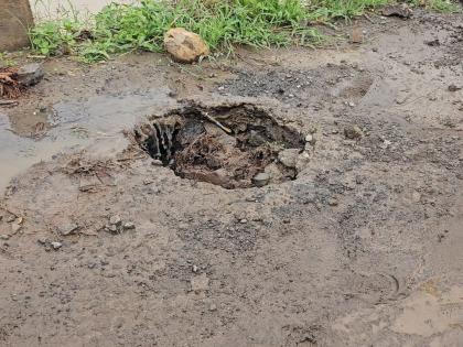 The bridge over the Chandni river was destroyed, rains and ground traffic stopped | चांदणी नदीवर पुलाला भगदाड, बार्शी-भूम वाहतूक झाली ठप्प