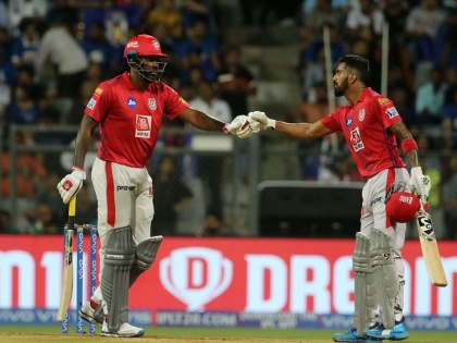 IPL 2019: Chris Gayle and lokesh Rahul's flirtatious batting in Wankhede | IPL 2019 : वानखेडेवर रंगला गेल आणि राहुलच्या फटकेबाजीचा भांगडा
