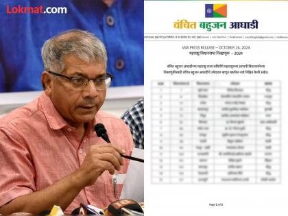 Prakash Ambedkar's Vanchit Bahujan Aghadi announces list of 30 candidates for Maharashtra Assembly elections, Ambedkar also announces candidates against Aditya Thackeray | VBA Candidate List 2024: आंबेडकरांनी 30 उमेदवारांची केली घोषणा; आदित्य ठाकरेंविरोधात कोण?