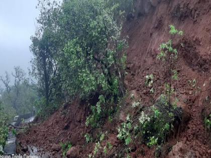 landslide collapsed in the ghat near Fort Pratapgad Kumbharoshi, one-way traffic resumed | किल्ले प्रतापगड-कुंभरोशीजवळ घाटात दरड कोसळली, एकेरी वाहतूक सुरू