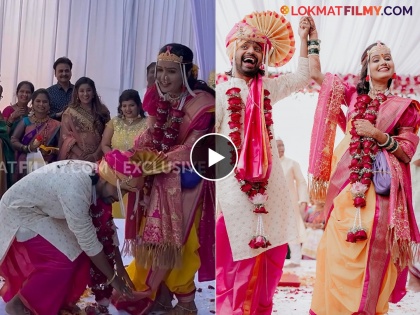 prathamesh parab touches feet of wife kshitija ghosalkar after wedding video viral | ...अन् लग्नानंतर भर मांडवात प्रथमेश परब बायकोच्या पाया पडला, अभिनेत्यावर कौतुकाचा वर्षाव