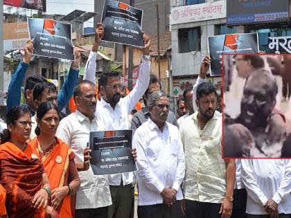 Maratha community protests in Kolhapur to protest the attack on Sambhaji Brigade state president Pravin Gaikwad | "शिवभक्त प्रविण गायकवाड, महाराष्ट्र तुमच्यासोबत", हल्ल्याच्या निषेधार्थ कोल्हापुरात एकवटला मराठा समाज Maratha community protests in Kolhapur to protest the attack on Sambhaji Brigade state president Pravin Gaikwad | "शिवभक्त प्रविण गायकवाड, महाराष्ट्र तुमच्यासोबत", हल्ल्याच्या निषेधार्थ कोल्हापुरात एकवटला मराठा समाज