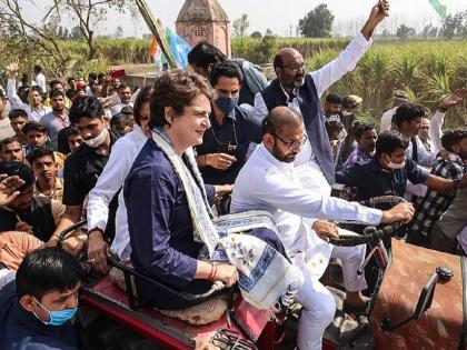 Congres leader priyanka gandhi criticize pm narndra modi central government farmers protest mahapanchayat | Farmers Protest : "जोवर ताकद तोवर लढणार, १०० दिवस असो किंवा १००..." 