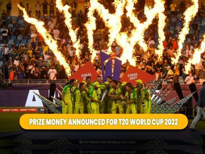 ICC have announced the prize money for the ICC Men's T20 World Cup 2022, with the title winners taking home a whopping $US 1.6 million. $5.6 million total prize pool | Prize money announced for T20 World Cup 2022 : वर्ल्ड चॅम्पियन्स होणार मालामाल; एकूण ४५ कोटी रुपयांच्या बक्षिसांचा वर्षाव