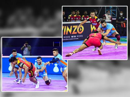 Pro Kabaddi League 2021-22 Day 5 Live Updates Gujarat Giants Dabang Delhi scoreline raids tackle results | Pro Kabaddi League 2021-22 Day 5: गुजरात-दिल्लीमध्ये झाली 'काँटे की टक्कर'; बंगळुरूने बंगालला एका गुणाने दिली मात