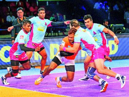 Pro-Kabaddi: The Pink Panthers, the pinnacle of the game opened | प्रो-कबड्डी : पिंक पँथर्स, तलायवाने उघडले विजयाचे खाते