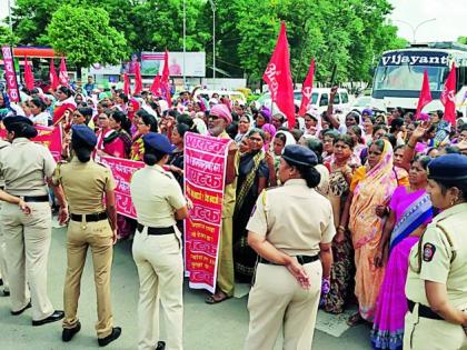 Jail Bharo of ITUC against the government in Nagpur | नागपुरात सरकार विरोधात आयटकचे जेलभरो